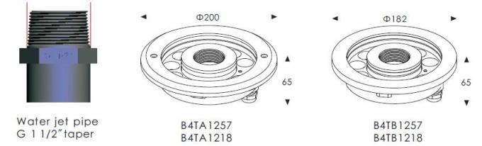 B4TB1257 B4TB1218 12 * 2W Đèn đài phun nước LED có mục tiêu trung tâm với đường kính. Nắp trước 182mm Chống thấm nước IP68 1