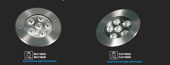 6 * 2W hoặc 3W 18W Thiết kế loại mỏng Đèn LED dưới nước Hồ bơi Đường kính Φ160mm cho các tiện nghi giải trí 0