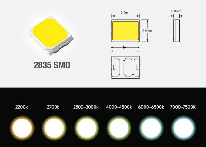 Nhiệt độ màu kép Đèn LED dải linh hoạt 2835 SMD 600 Led / Cuộn cao CRI80 CRI90 1