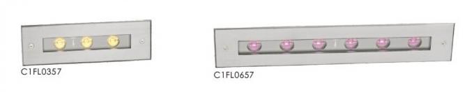 Đèn chiếu sáng bước tuyến tính lắp chìm 6 * 2W, Đèn LED cầu thang được CE / RoHs phê duyệt 6