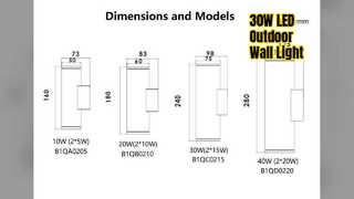 Đèn tường LED 30W Chiếu sáng kiến ​​trúc ngoài trời